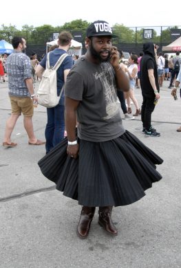 Nice skirt! (Photo: Joshua Kristal)