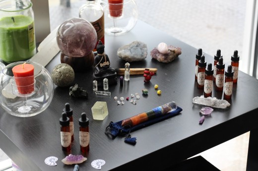 Homemade breathable flavors at the Vapor Lounge are anointed with the power of crystals. 