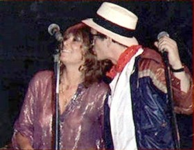 Genya Ravan with Lou Reed at Bottom Line. (Photo: Chuck Pulin)