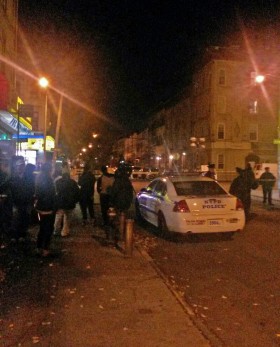 The crime scene in Bushwick. (Photo: Brando Skyhorse)