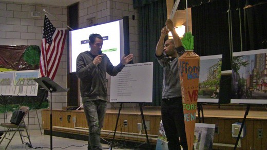 Colin Miles (left) and the dangling carrot. (Photo: Ryan Porush)