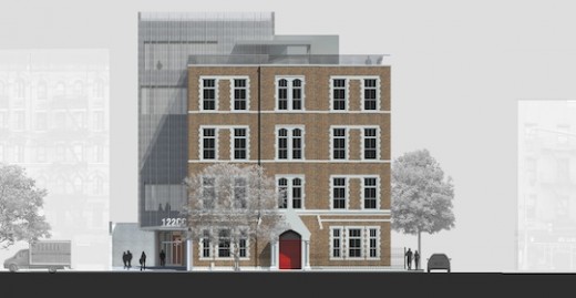 Renderings of the PS 122 building.