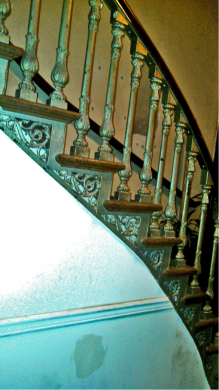 The second floor iron staircase. (Photo: Meryl Kremer)