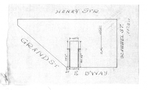 Architectural blueprint for the new structure, Sass & Smallheiser. (Municipal Archives)