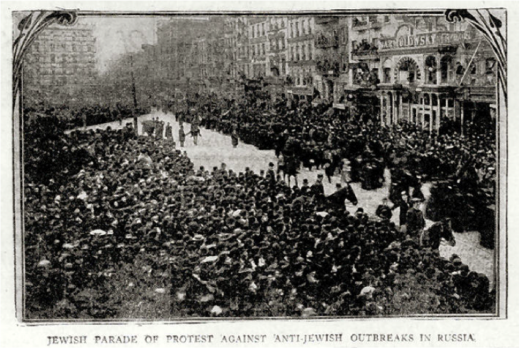 A scene from the protest on December 5, 1905. (The New-York Daily Tribune)