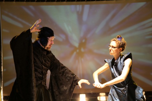 Dave Malloy and Eliza Bent in Blue Wizard / Black Wizard. (Courtesy of). 