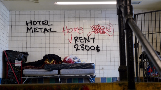 "HOTEL METAL" at the Wyckoff Avenue entrance. (Photos: Karissa Gall)