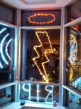 The RIP Verboten sign from inside of the apartment. (Photo courtesy Alex Krutchkoff)