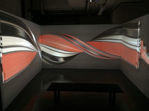 Harvey Moon (part of TRANSFER download in the basement), "Time Objects" (Photo: Ramin Shambayati)