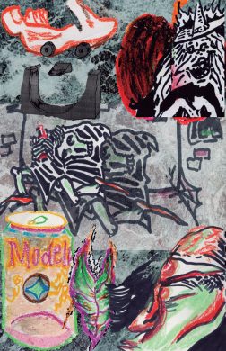 Drawings from the Brujas Living Room party (image courtesy of Recess)